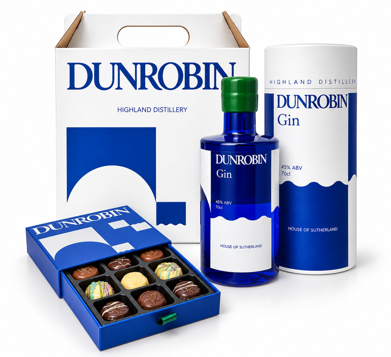 Dunrobin Gin & Highland Whisky Chocolates Gift Set – 70cl